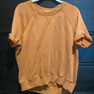 Aerie Rust Short Sleeve Sweatshirt S